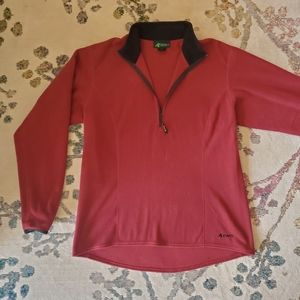 EMS. Red 1/4-Zip Pullover Fleece Top. Wm's L.